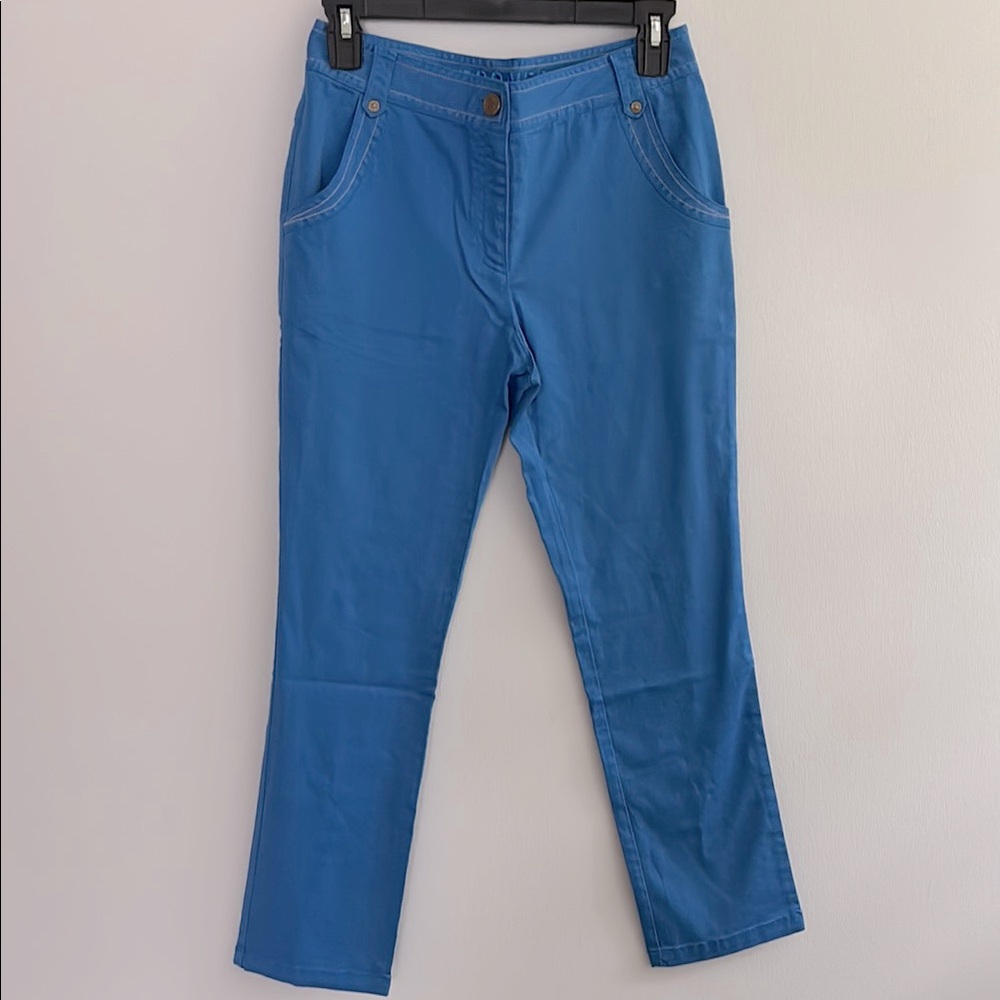 Bogner Ski lightweight blue cotton cropped pant